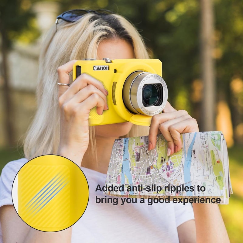 Rieibi Silicone Case for Canon G7X Mark III Case, G7X Mark III Accessories with 2 pcs sreen Protectors,Detachable Lens Cover for Canon G7X Mark III Cover - Image 5